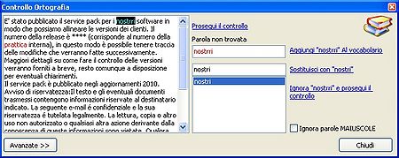 Controllo ortografico