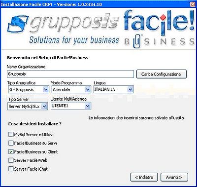 Installazione del solo client